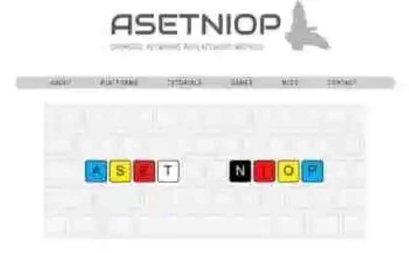 ASETNIOP a different virtual keyboard for tablets