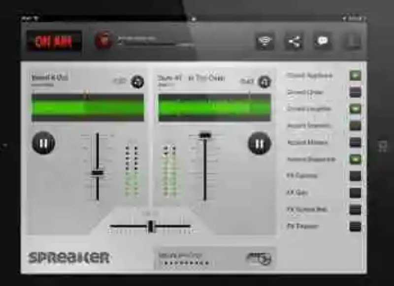 Spreaker DJ, transforms the iPad into a small radio station