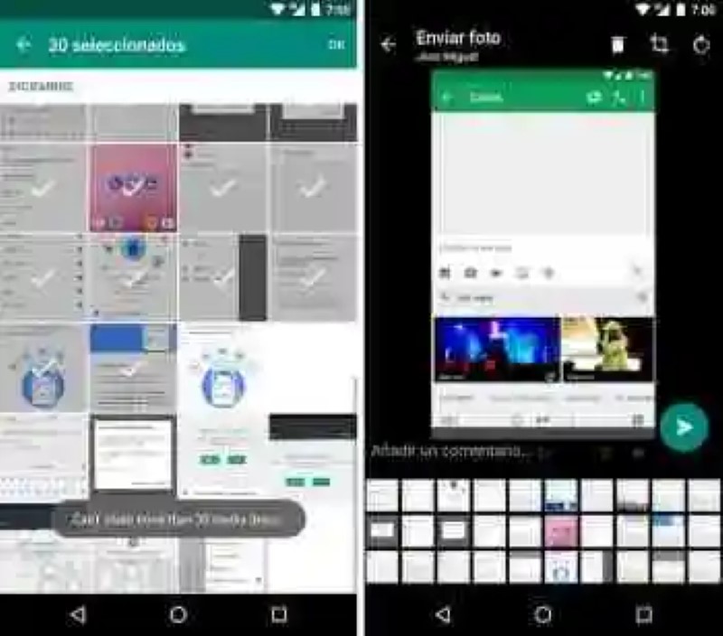 WhatsApp per Android ora consente di inviare fino a 30 foto di colpo di stato