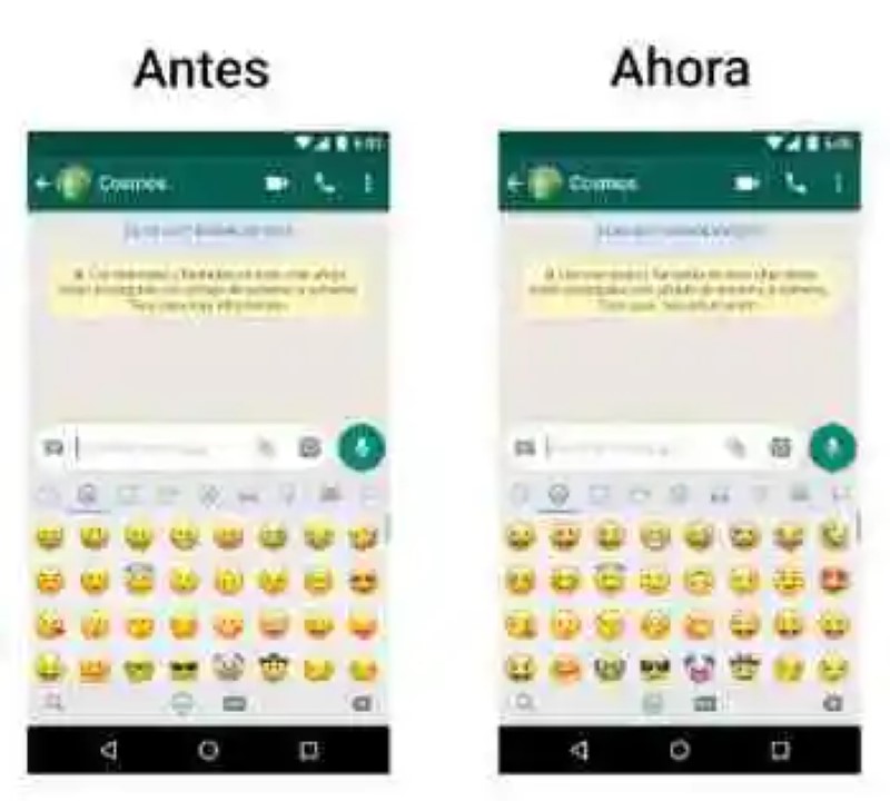 WhatsApp la refonte de leur émoticônes pour ne pas utiliser l&#8217;iOS, nous vous dire comment ils sont déjà dans Android