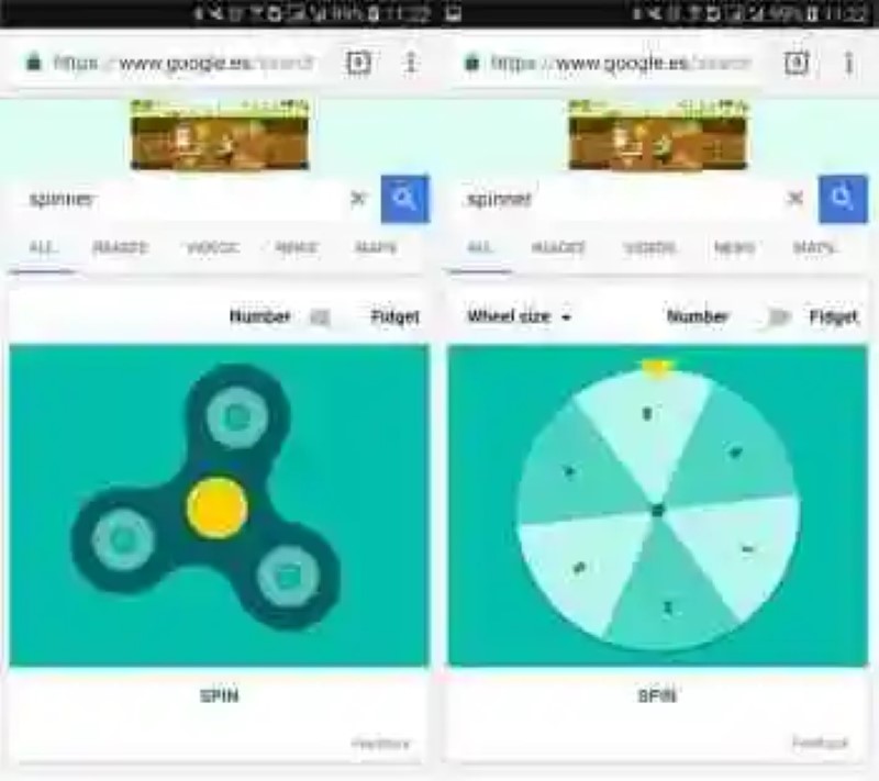 If you want a fidget spinner in Android, you have to a Google search