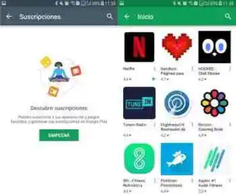 Google Play adds a new tab of the subscriptions with which you can discover new apps