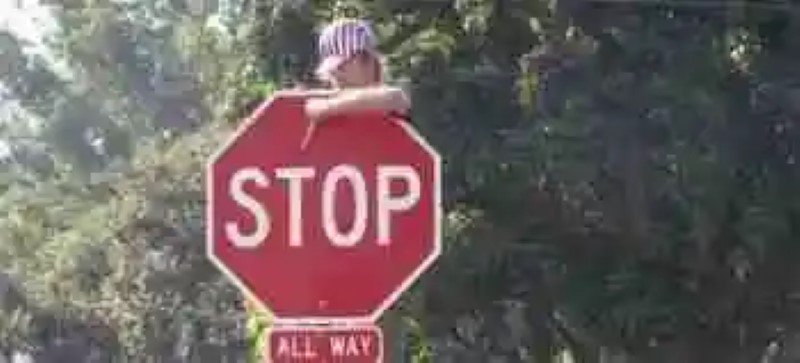 Stop at the ‘youtuber’ RossCreations for dismantling and stealing two STOP signs