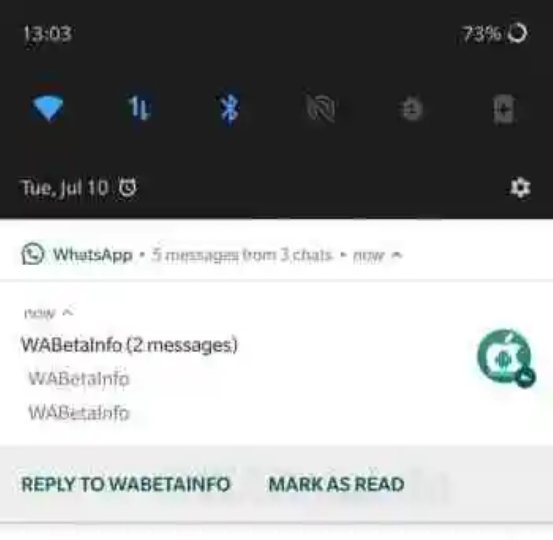 WhatsApp will allow you to mark a message as read from the notification bar