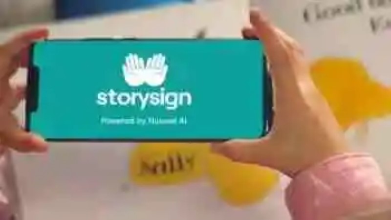 This is StorySign, the application that uses the AI of Huawei for the teaching of reading to deaf children