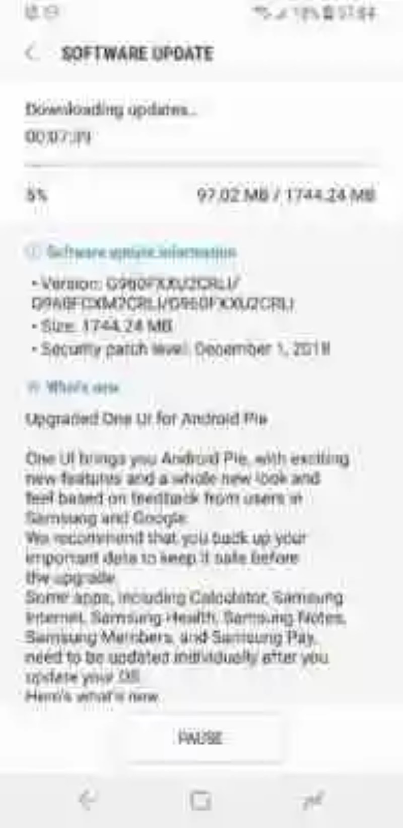 The Samsung Galaxy S9 are already receiving the update to Android 9.0 Foot with the new One UI