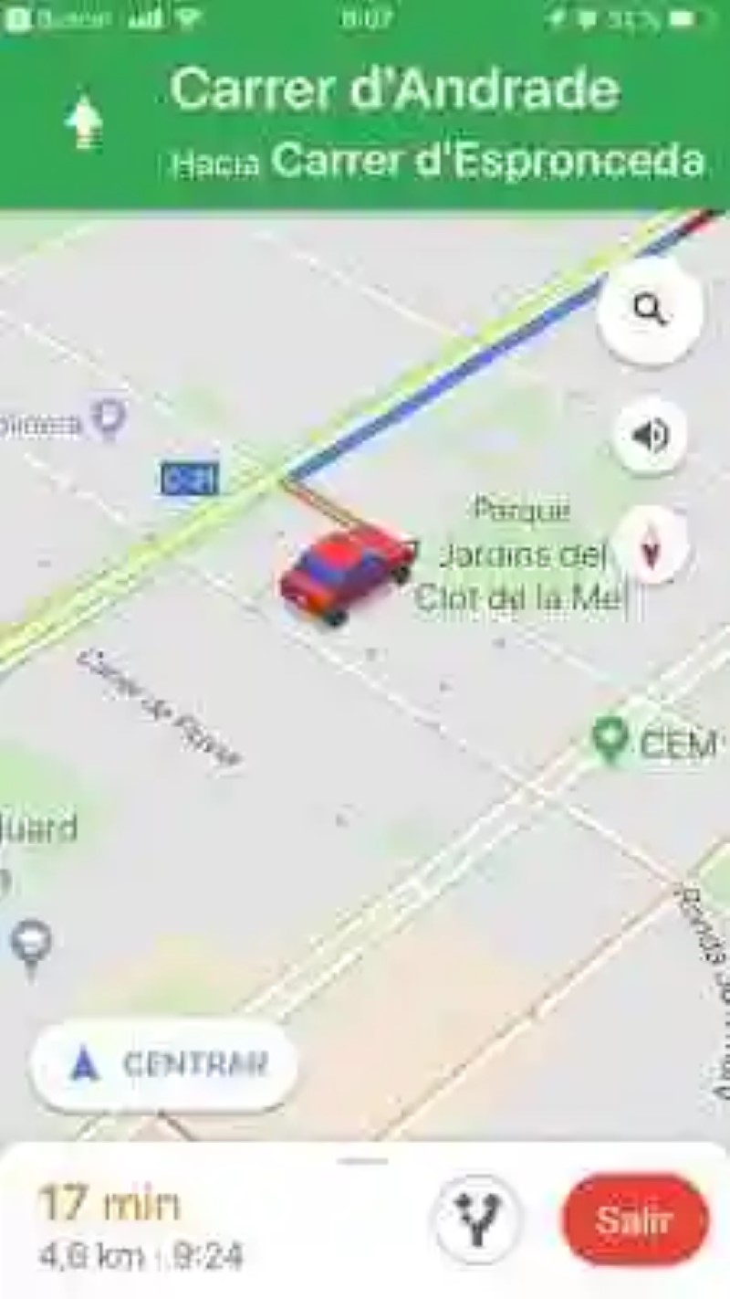 Google Maps changements de la flèche pour la voiture que vous désirez et de préparer des plans dans un groupe pour Android