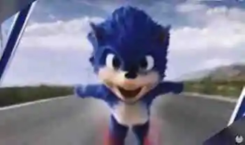 Recreate the scenes shown at Cinemacon 2019 of the movie of Sonic