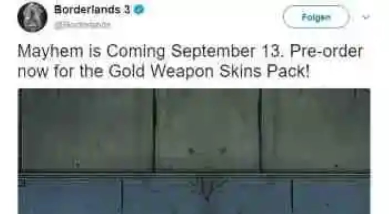 It filters the release date of Borderlands 3: the 13 of September