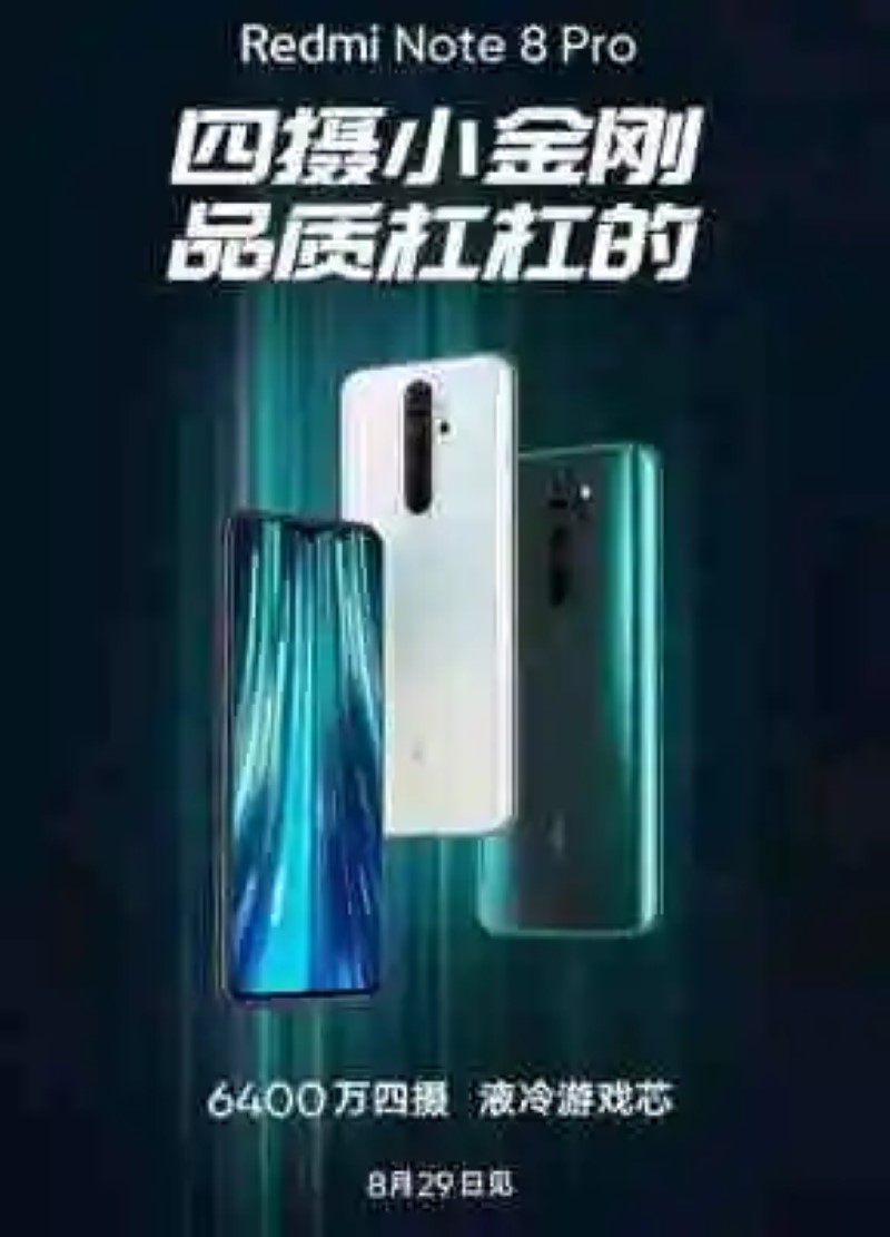 Are filtered more details of the Redmi Note 8 Pro: screen Diaplay+ of 6,53 inches and up to 8 GB of RAM, among them