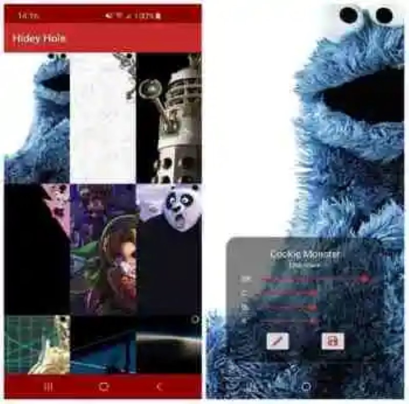 Diese app sammelt die besten wallpaper zu tarnen das loch des Samsung Galaxy S10