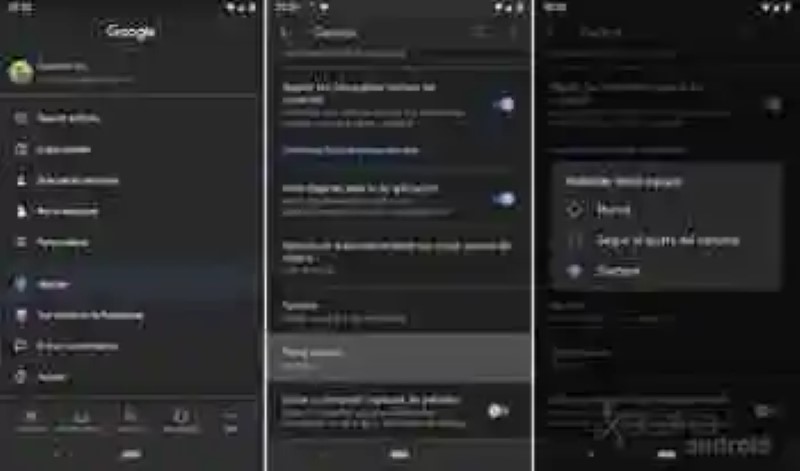 The application Google start to activate your dark theme in its stable version: this activates