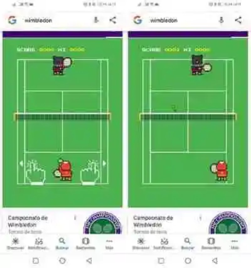 Google hides a mini-game of tennis in your search: this activates
