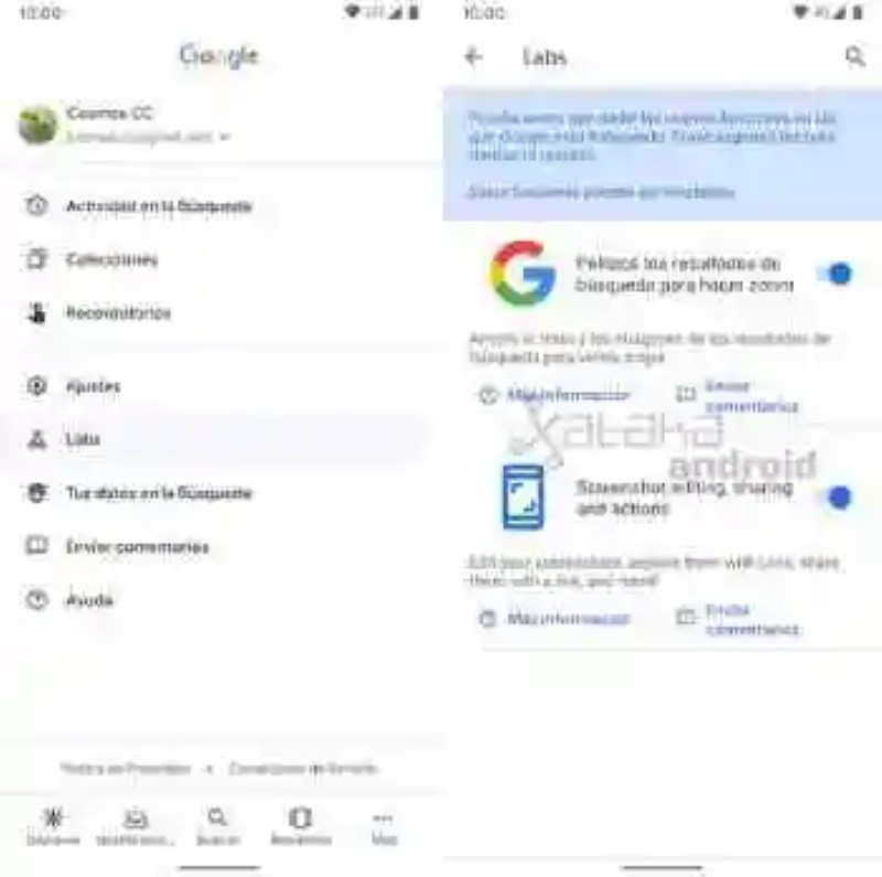 The application Google unveils &#8216;Labs&#8217;: your new section to test its upcoming functions