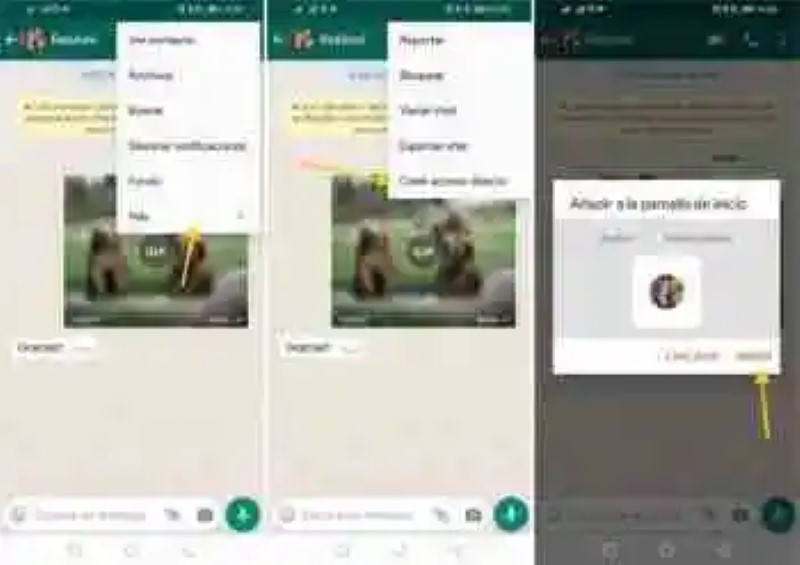 How to create a shortcut to a contact in WhatsApp to open your chat quickly