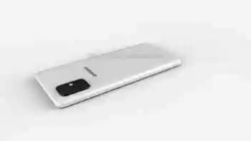 The design of the Samsung Galaxy A71 filtering in renders: module with quad and camera hole centered on the screen