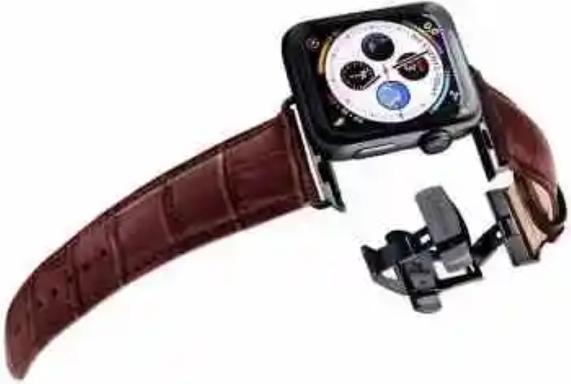 Apple Watch y una hermosa correa de reloj  Longvadon de la serie Caiman