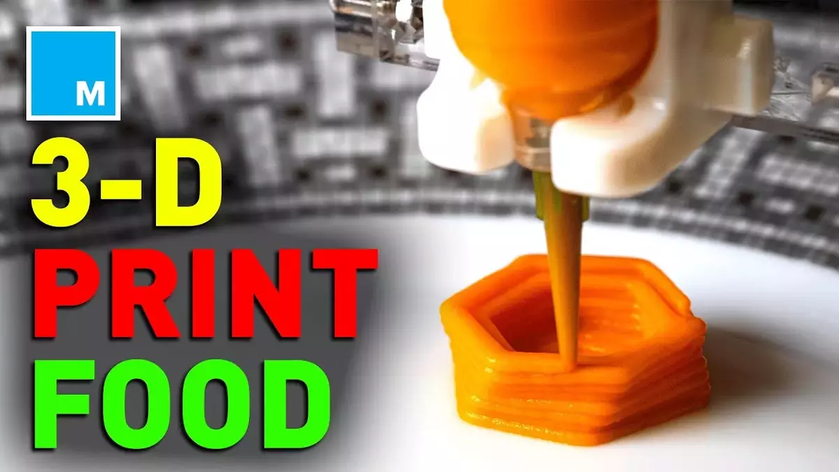 3D printed and laser cooked food