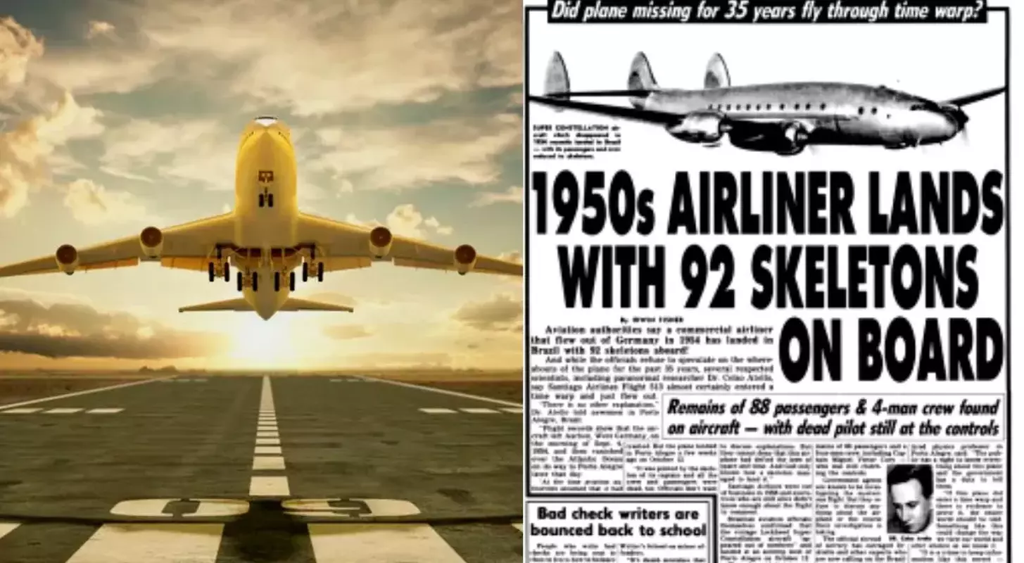 The plane that appeared with 92 skeletons as passengers